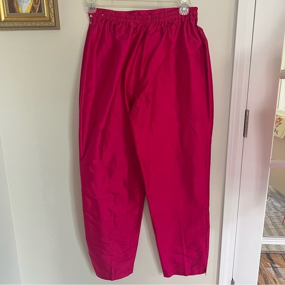 Vintage🖌️ Nira Nira Silk Pant Set L Magenta Orange 3 Pc Art to Wear Made in USA - Picture 9 of 12